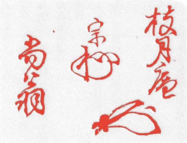 狩野宗朴（三代）的落款・印章样本（天保四年－明治四一年（一八三三－一九〇八）七十六歳） - その他艺术家